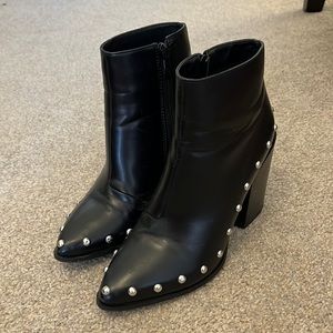 Black Studded Booties